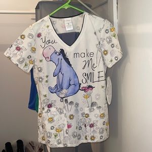 BARCO Disney Scrubs eeyore XS